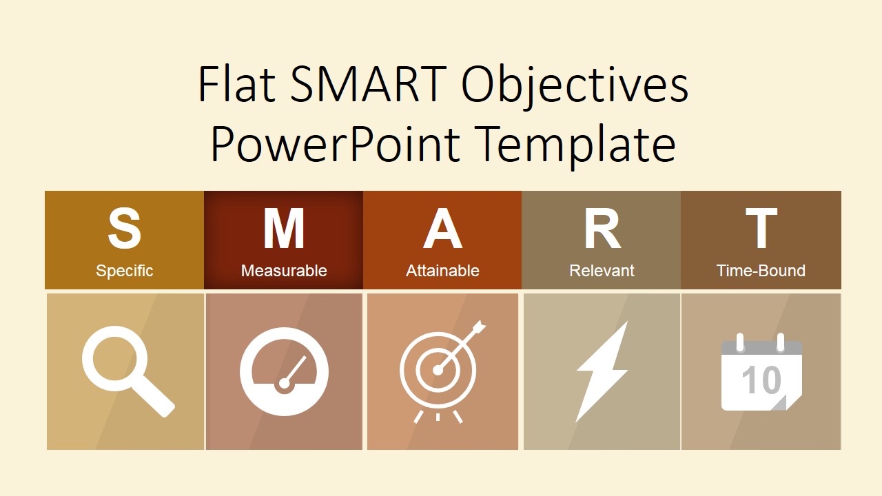 Flat SMART Objectives PowerPoint Template - SlideModel