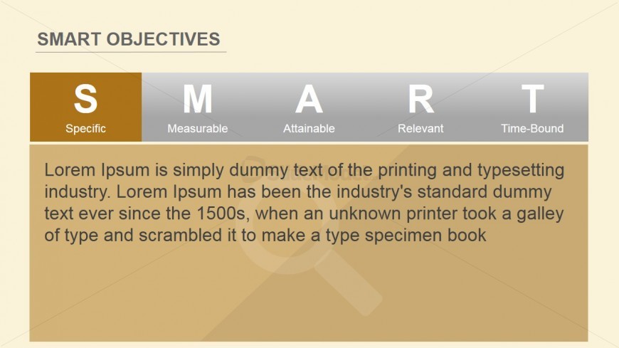 PowerPoint SMART Objectives Specific Slide