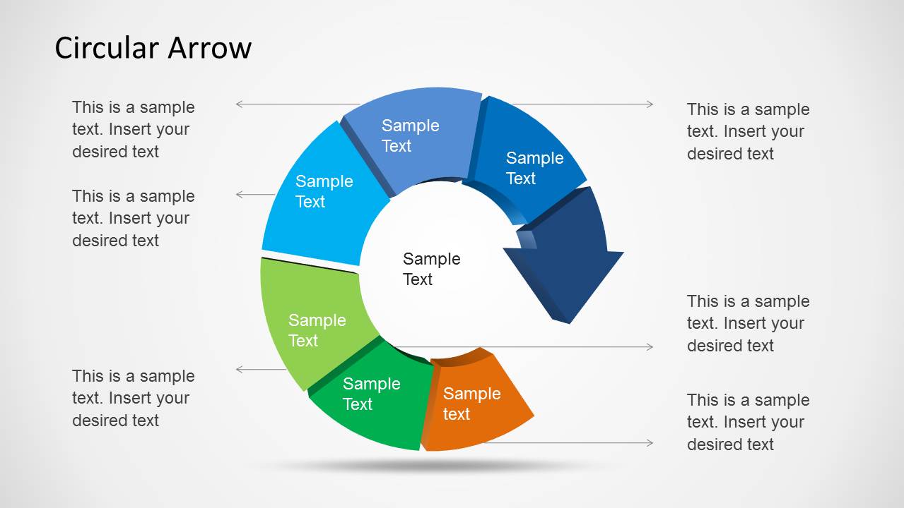 Circular Arrows Steps Powerpoint Diagram Slidemodel