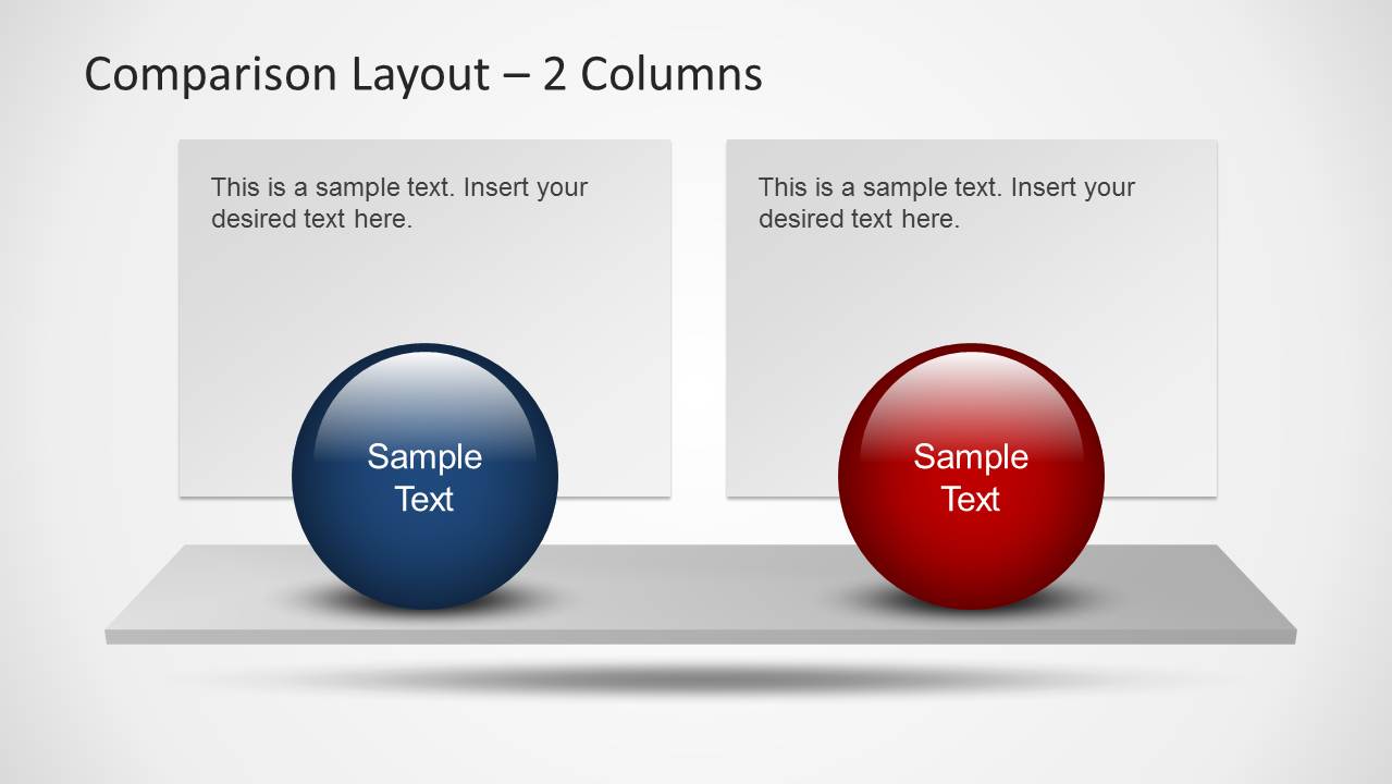 Comparison Layouts For PowerPoint With Spheres - SlideModel