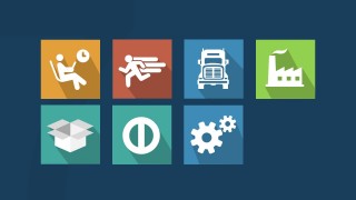 PowerPoint Icons of Seven Muda Waste Types TPS