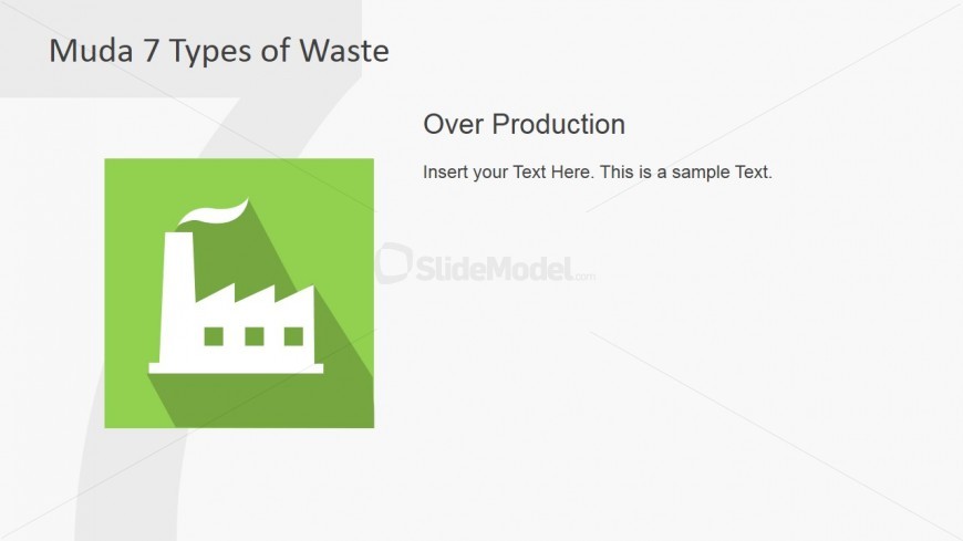 PowerPoint Factory Clipart Metaphor of Over Production Muda