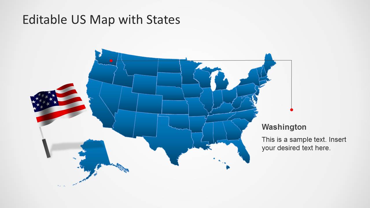 united states map for powerpoint Us Map Template For Powerpoint With Editable States Slidemodel united states map for powerpoint