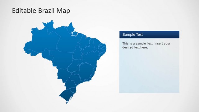 Brazil Map for PowerPoint with Textbox