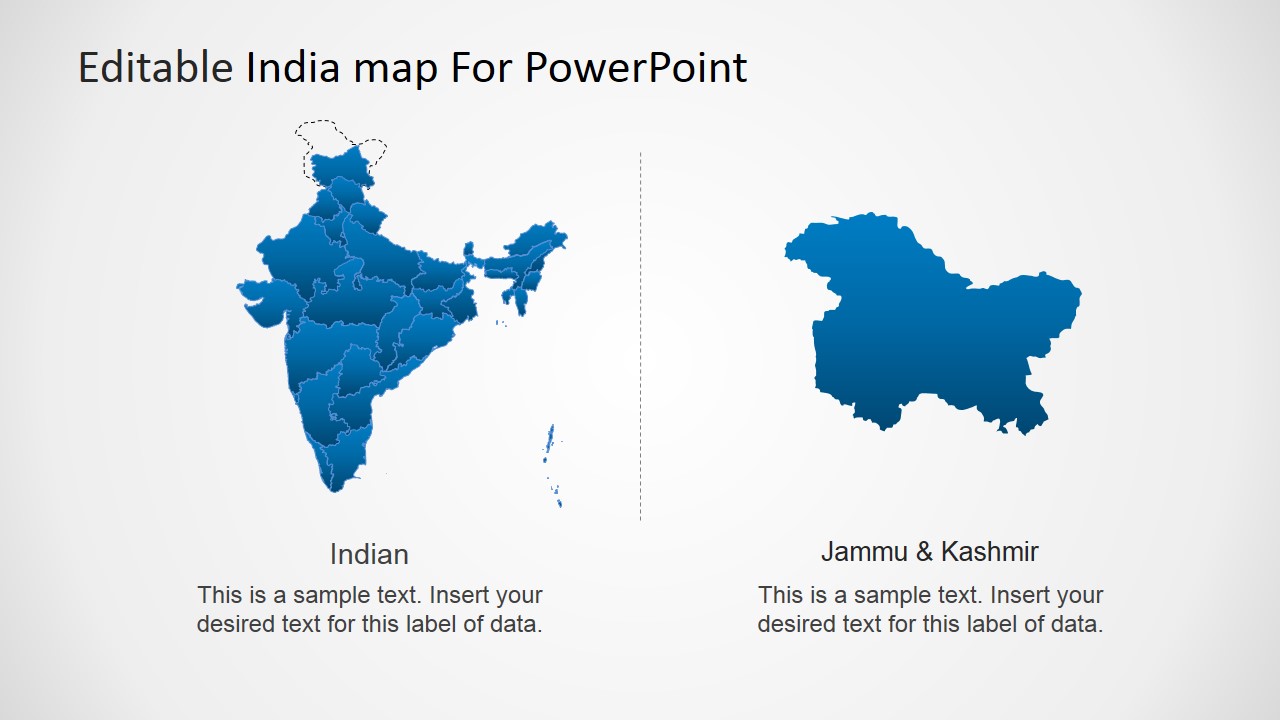 Editable India Map Template for PowerPoint - SlideModel
