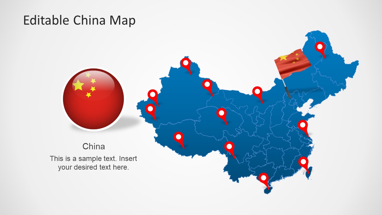 Editable China Map Template For Powerpoint Slidemodel