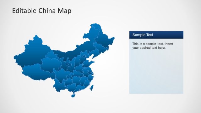 Editable PowerPoint Map of China