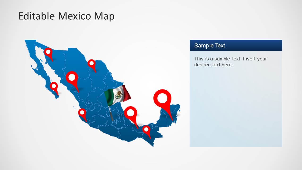 Editable Mexico Map Template for PowerPoint - SlideModel