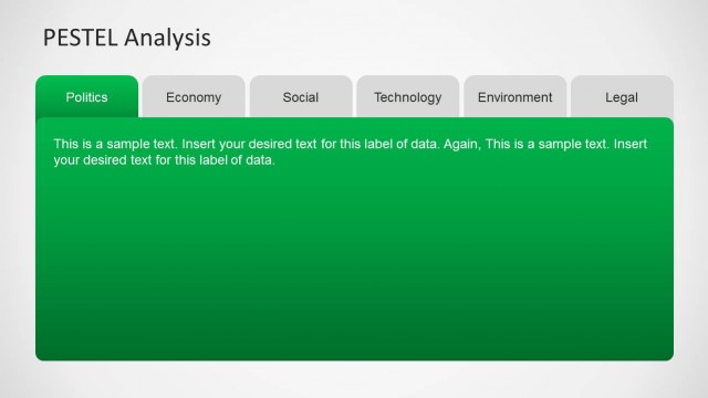 PESTEL Tabbed Menu Template for PowerPoint