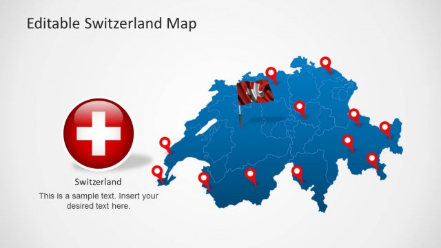 Editable Switzerland Map Template for PowerPoint