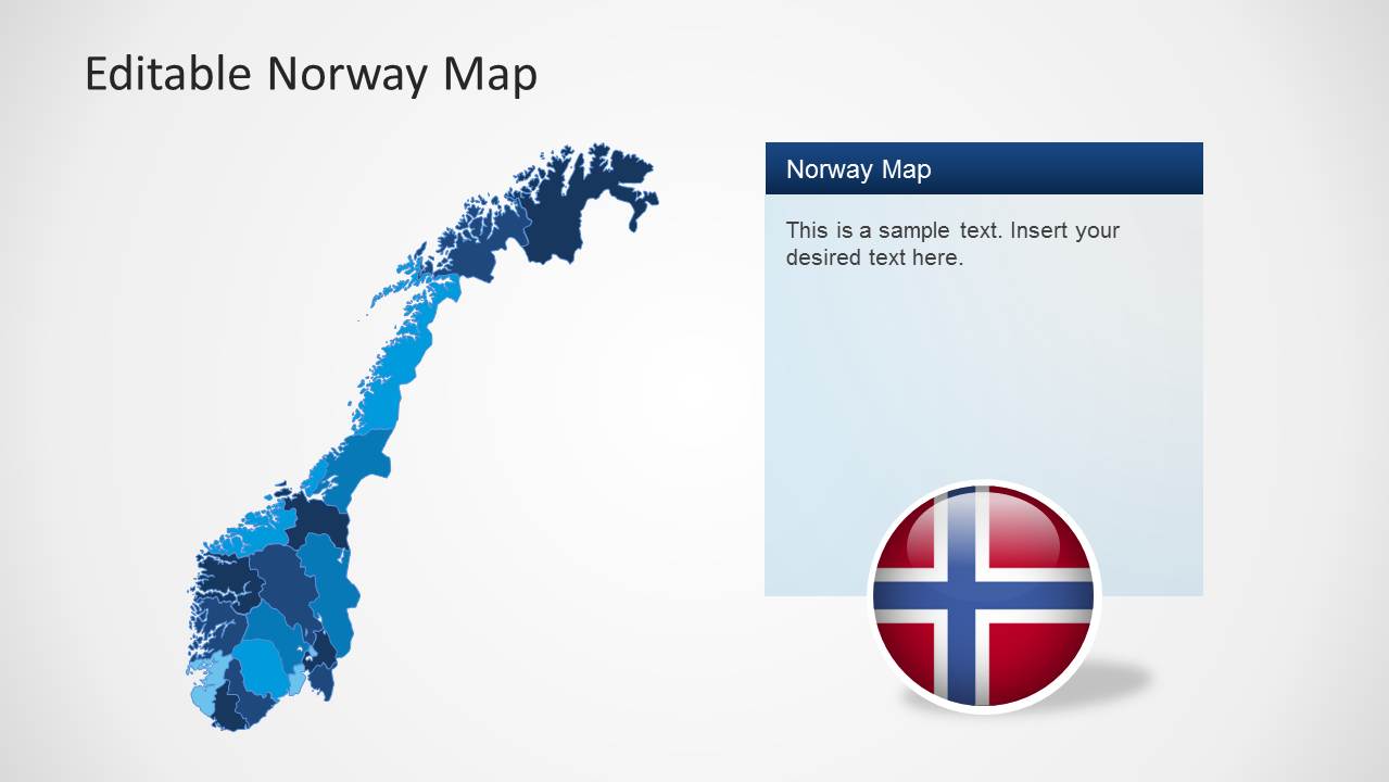 Editable map Norway Admin
