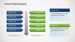 Force Field Analysis Template for PowerPoint with Forces & Arrow