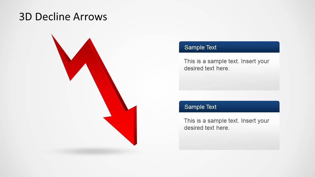 3D Thunderbolt Arrow Design for PowerPoint