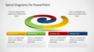 Colorful Spiral Diagram Template for PowerPoint