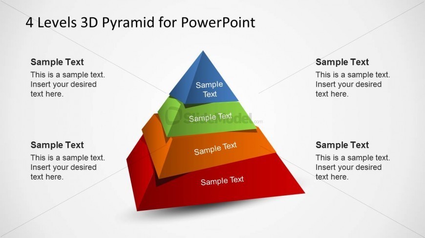 4 Rotated Layers PowerPoint 3D Pyramid - SlideModel