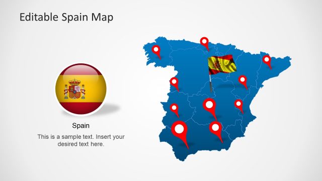 Editable Spain Map Template for PowerPoint