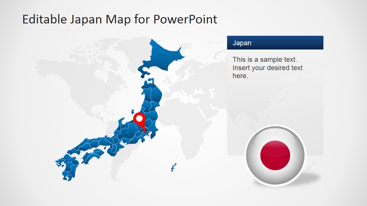 Japan Map Template For Powerpoint