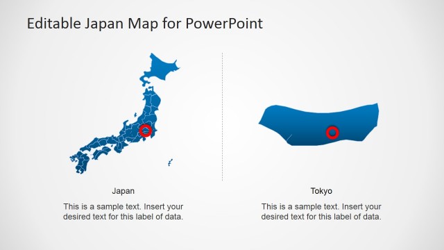 PowerPoint Japan Map with Tokyo Highlight