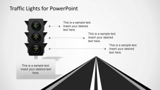 Arrows in Traffic Lights and Road Slide Design for PowerPoint