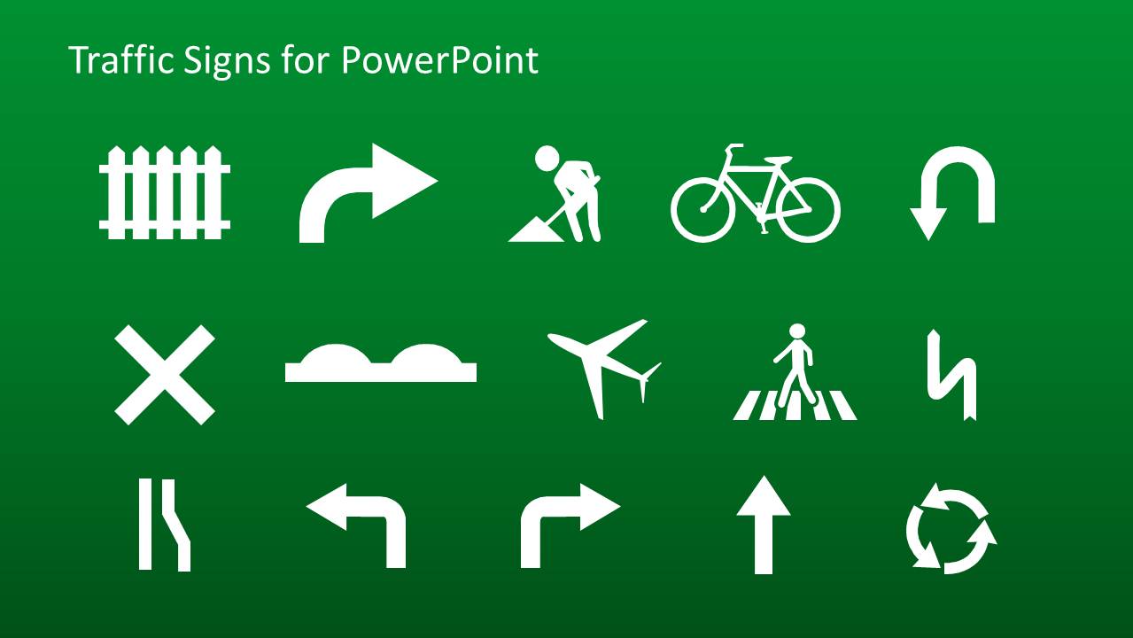 PowerPoint Icons Featuring Traffic Signs
