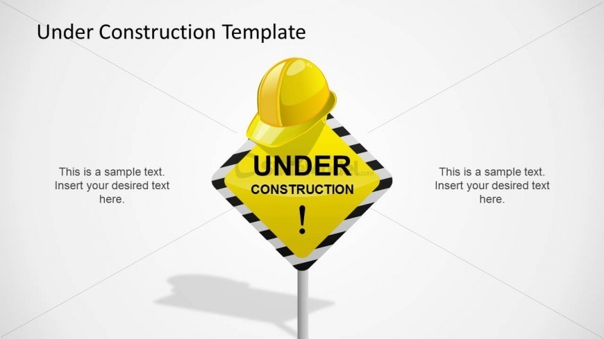 Under Construction Sign With Safety Helmet Slidemodel Under Construction Sign With Safety Helmet