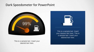 Speedometer PowerPoint Template with Gas Station