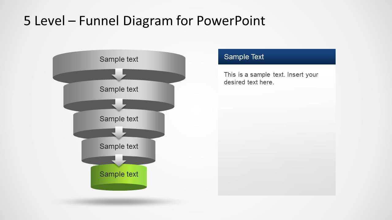 5 Level Funnel Diagram Design For Powerpoint Slidemodel 5714
