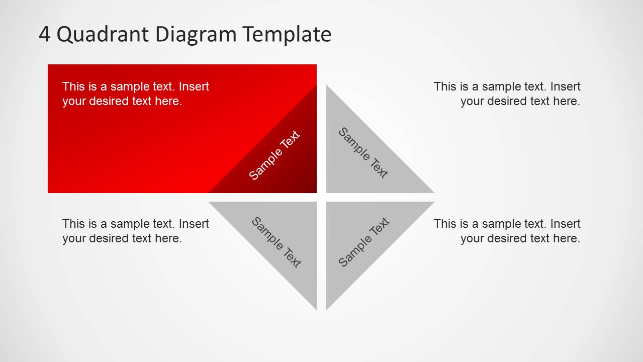 4 Quadrants Diagram Template for PowerPoint SlideModel