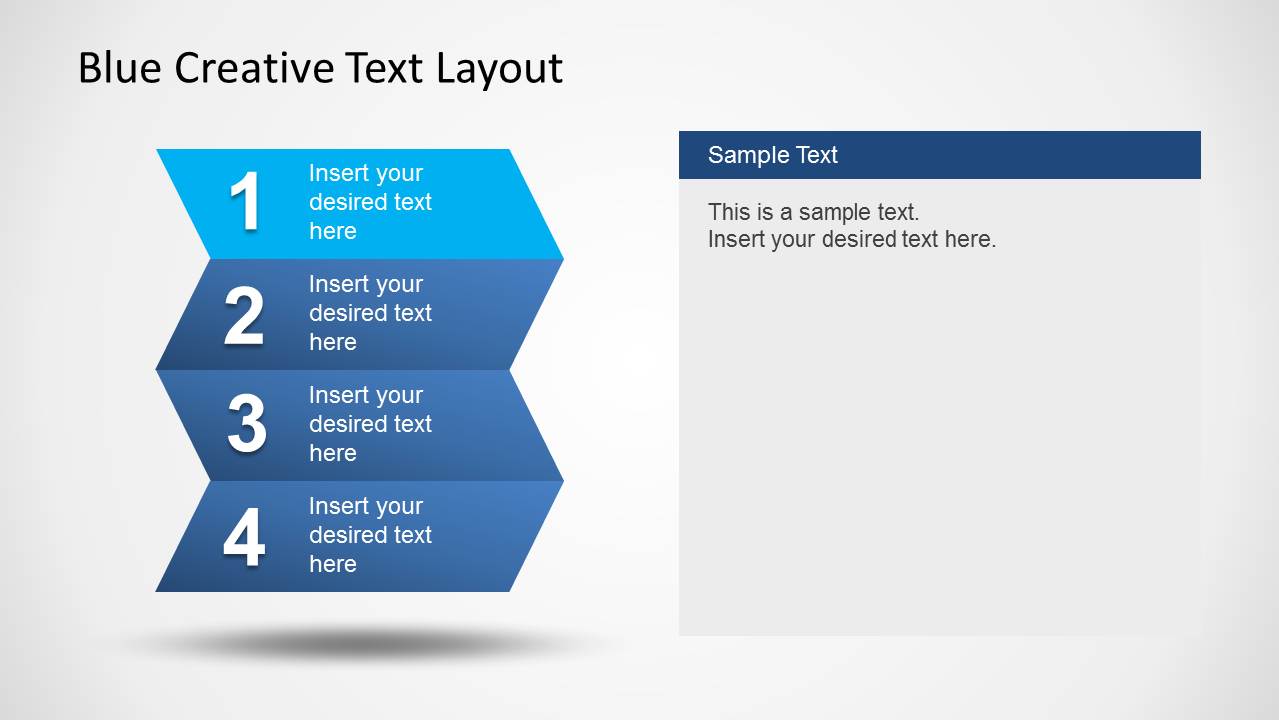 Blue Creative Text Layout for PowerPoint - SlideModel