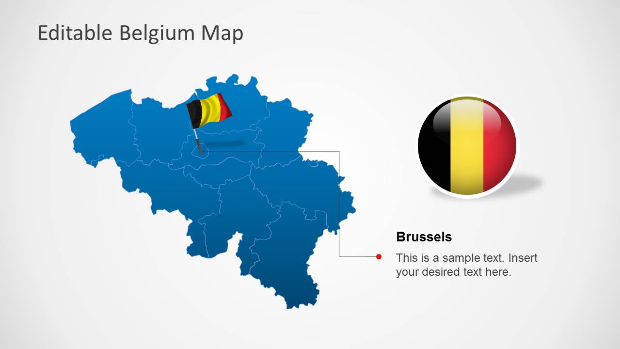 Editable map Liege Belgium
