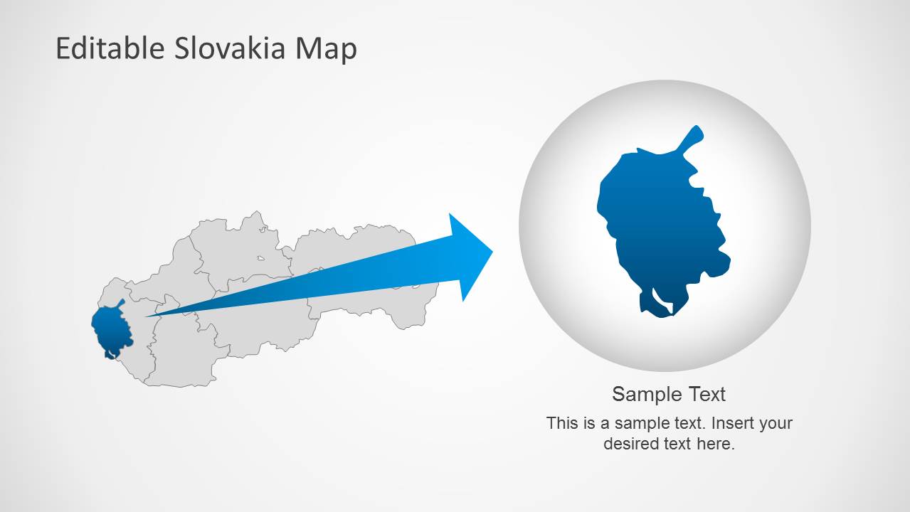 Editable map Bratislava Slovakia