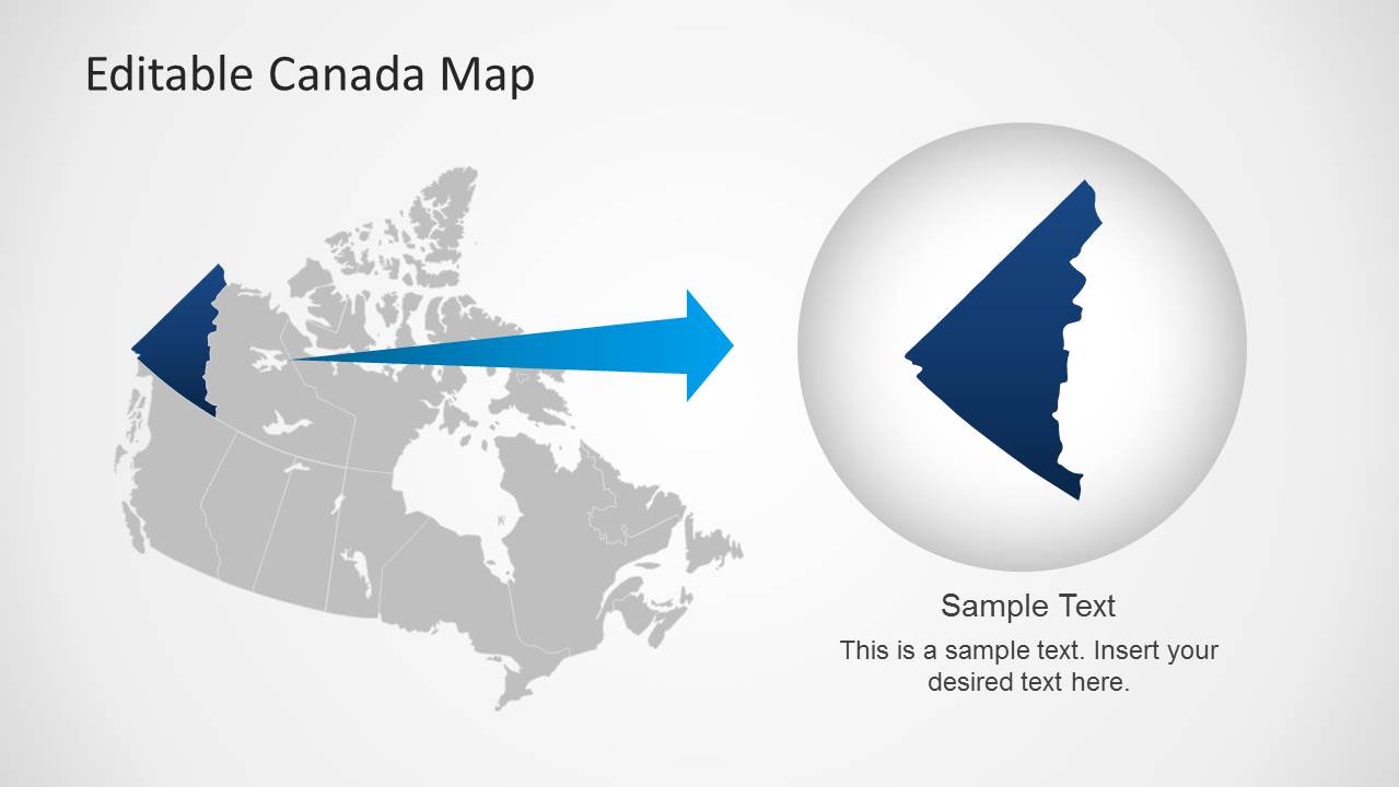 Editable Canada Map Template for PowerPoint - SlideModel