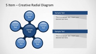 Spoke Diagram Design for PowerPoint with 5 Elements and Core