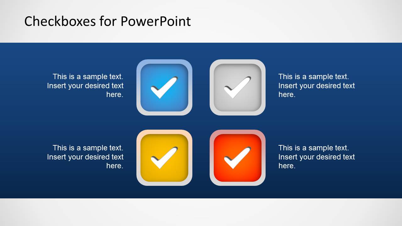 Checkboxes Template For PowerPoint SlideModel