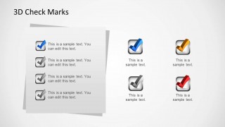 Creative Layout with 3D Check Marks for PowerPoint & Task List