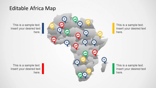 PowerPoint Political Outline Africa Map Template