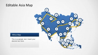 PowerPoint Template of Asia Map Continent