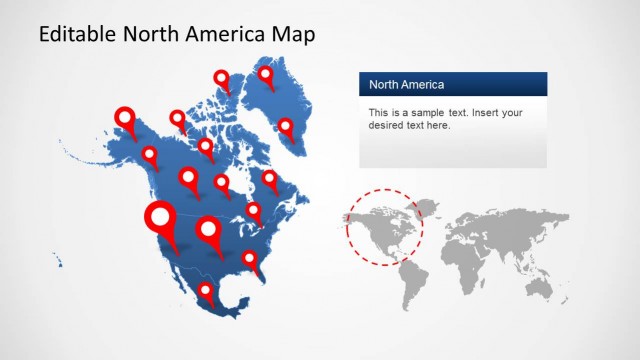 North America Map Template for PowerPoint