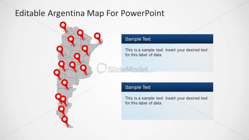 PPT Template of Argentina Political Outline Map