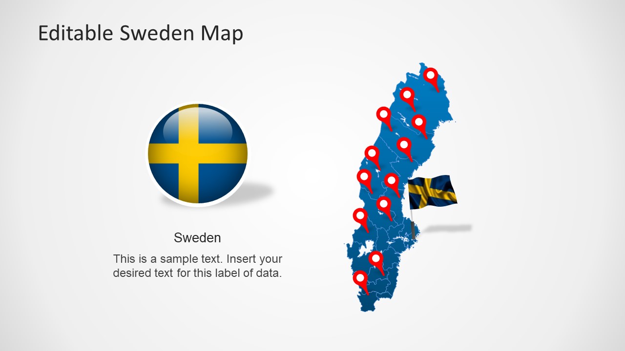 Sweden Map Template for PowerPoint - SlideModel