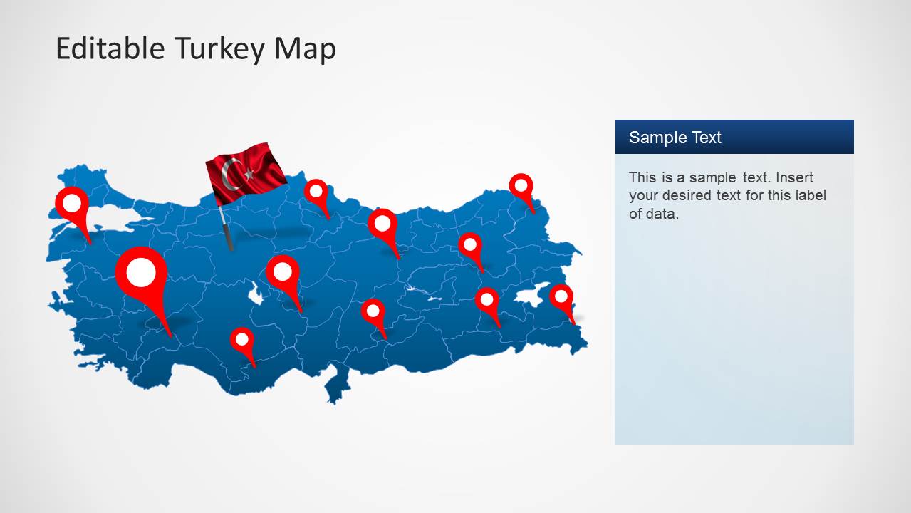 Turkey Map Template for PowerPoint SlideModel