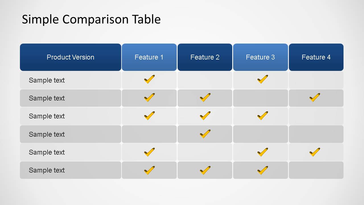 Comparison Chart Template Word