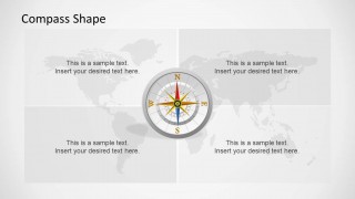 Material Design Compass PowerPoint Shape