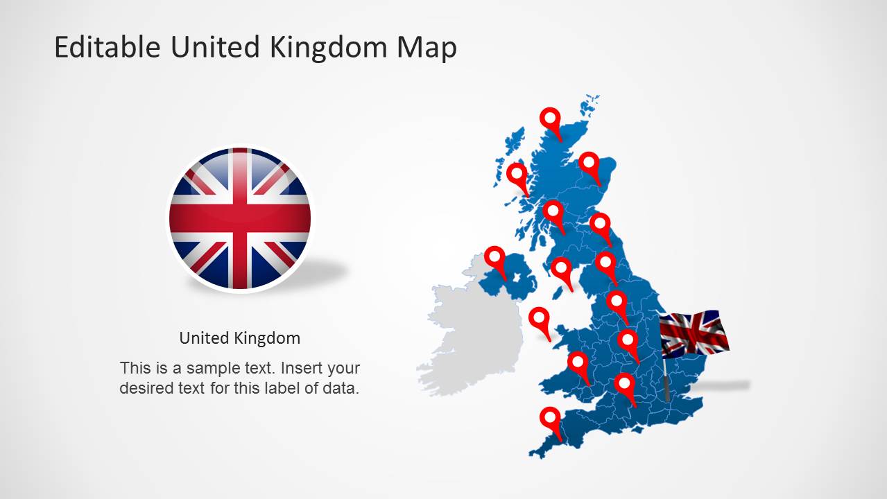 PowerPoint Map of the United Kingdom