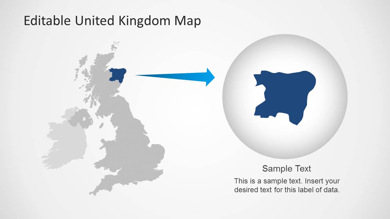 PowerPoint Map of UK with State Highlight