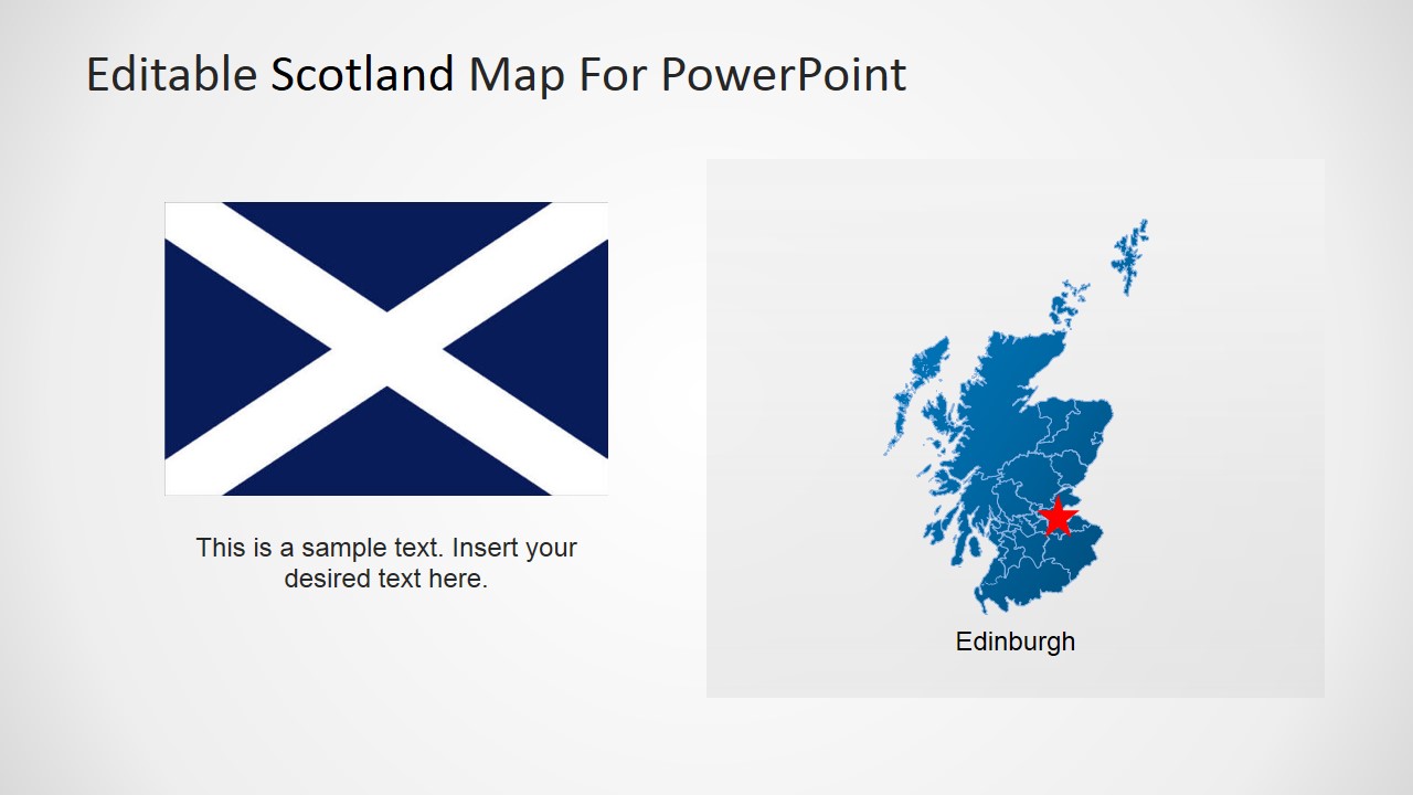 Editable Scotland PowerPoint Map - SlideModel