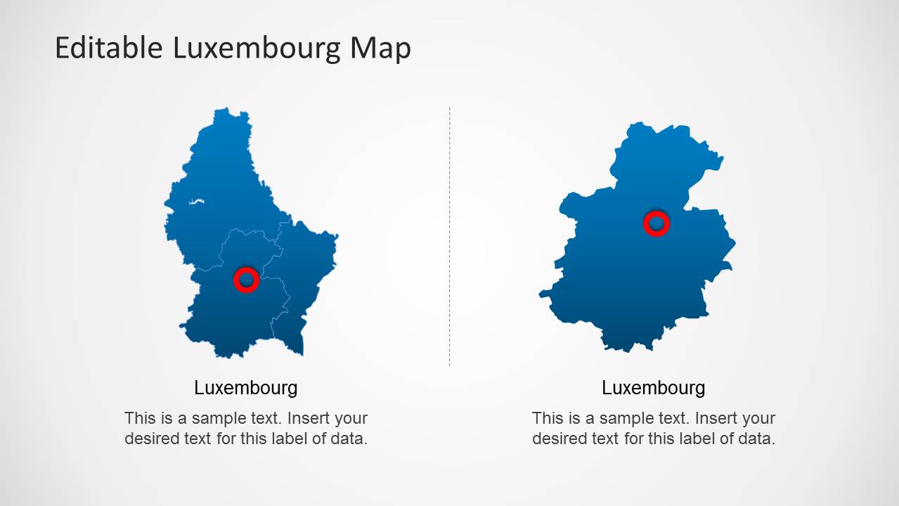 Editable map Luxembourg Admin