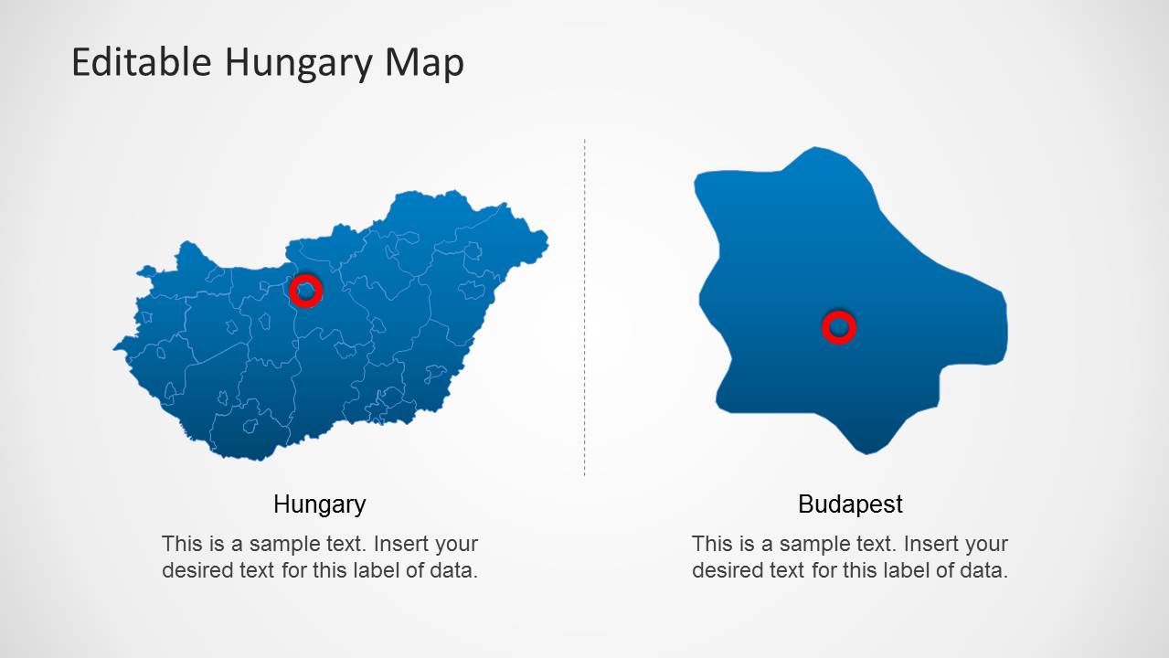Editable map Budapest Hungary