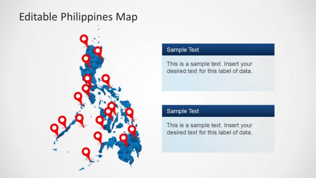 Philippines PPT Map with GPS Markers