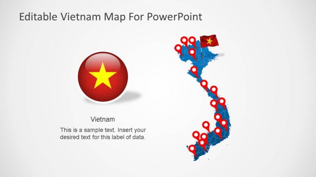 Editable Vietnam PowerPoint Map